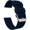 Elite Silicone Watch Band / Strap in Crimson Red/Navy Blue w/ Gold Buckle, Width 19mm | Barton