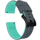 Elite Silicone Watch Band / Strap in Crimson Red w/ Gunmetal Grey Buckle, Width 19mm | Barton