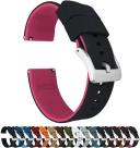 Elite Silicone Watch Band / Strap in Crimson Red w/ Gunmetal Grey Buckle, Width 24mm | Barton