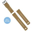 Elite Silicone Watch Band / Strap in Khaki/Brown w/ Gunmetal Grey Buckle, Width 20mm | Barton