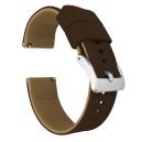 Elite Silicone Watch Band / Strap in Khaki/Brown w/ Gunmetal Grey Buckle, Width 20mm | Barton