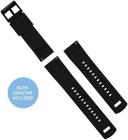 Elite Silicone Watch Band / Strap in Khaki Tan/Black w/ Black Buckle, Width 24mm | Barton