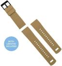 Elite Silicone Watch Band / Strap in Khaki Tan/Black w/ Black Buckle, Width 24mm | Barton
