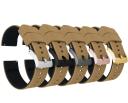 Elite Silicone Watch Band / Strap in Khaki Tan/Black w/ Gunmetal Grey Buckle, Width 19mm | Barton