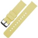 Elite Silicone Watch Band / Strap in Khaki Tan/Black w/ Gunmetal Grey Buckle, Width 21mm | Barton