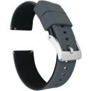 Elite Silicone Watch Band / Strap in Khaki Tan/Black w/ Gunmetal Grey Buckle, Width 21mm | Barton