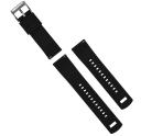 Elite Silicone Watch Band / Strap in Smoke Grey/Black w/ Rose Gold Buckle, Width 21mm, Standard Length | Barton