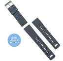 Elite Silicone Watch Band / Strap in Smoke Grey/Mint Green w/ Black Buckle, Width 24mm | Barton