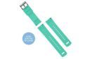 Elite Silicone Watch Band / Strap in Smoke Grey/Mint Green w/ Steel Buckle, Width 40mm | Barton