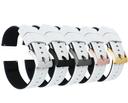 Elite Silicone Watch Band / Strap in White/Black w/ Gunmetal Grey Buckle, Width 21mm | Barton