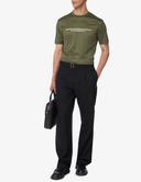 Emporio Armani - Lyocell-blend Jersey T-Shirt With Armani Sustainability Values Logo Raised Embroidery, 70% Lyocell 30% Cotton, Green, Size: S