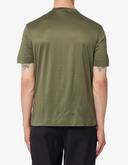 Emporio Armani - Lyocell-blend Jersey T-Shirt With Armani Sustainability Values Logo Raised Embroidery, 70% Lyocell 30% Cotton, Green, Size: S