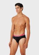 Emporio Armani - Three-Pack of Briefs With Core Logo Waistband, 95% Cotton 5% Elastane, White, Size: XXL