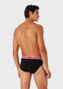 Emporio Armani - Three-Pack of Briefs With Core Logo Waistband, 95% Cotton 5% Elastane, White, Size: XXL