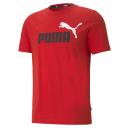 Essentials+ 2 Colour Logo Men's T-Shirt in High Risk Red, Size 2XL, Cotton/Polyester by Puma