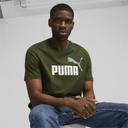 Essentials+ 2 Colour Logo Men's T-Shirt in Myrtle, Size Medium, Cotton/Polyester by Puma