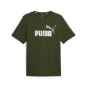 Essentials+ 2 Colour Logo Men's T-Shirt in Myrtle, Size Small, Cotton/Polyester by Puma