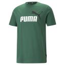 Essentials+ 2 Colour Logo Men's T-Shirt in Vine, Size Medium, Cotton/Polyester by Puma