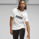 Essentials+ 2 Colour Logo Men's T-Shirt in White/Toasted, Size 2XL, Cotton/Polyester by Puma