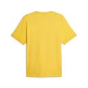 Essentials+ 2 Colour Logo Men's T-Shirt in Yellow Sizzle, Size Medium, Cotton/Polyester by Puma