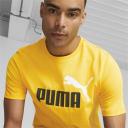 Essentials+ 2 Colour Logo Men's T-Shirt in Yellow Sizzle, Size Small, Cotton/Polyester by Puma