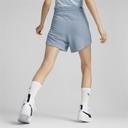 Essentials High Waist Women's Shorts in Blue Wash, Size Large, Cotton/Polyester by Puma
