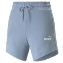 Essentials High Waist Women's Shorts in Blue Wash, Size Small, Cotton/Polyester by Puma
