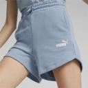 Essentials High Waist Women's Shorts in Blue Wash, Size Small, Cotton/Polyester by Puma