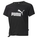 Essentials Logo Girls' Knotted T-Shirt - Youth 8-16 Years in Black, Size 3T, Cotton/Polyester by Puma