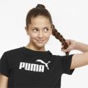Essentials Logo Girls' Knotted T-Shirt - Youth 8-16 Years in Black, Size 6, Cotton/Polyester by Puma