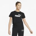 Essentials Logo Girls' Knotted T-Shirt - Youth 8-16 Years in Black, Size Large, Cotton/Polyester by Puma