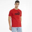 Essentials Logo Men's T-Shirt in High Risk Red, Size Medium, Cotton/Polyester by Puma