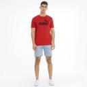 Essentials Logo Men's T-Shirt in High Risk Red, Size Medium, Cotton/Polyester by Puma