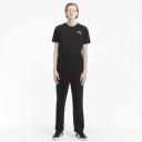 Essentials Small Logo Men's T-Shirt in Black/Cat, Size Medium, Cotton/Polyester by Puma
