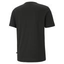 Essentials Small Logo Men's T-Shirt in Black/Cat, Size Medium, Cotton/Polyester by Puma