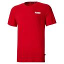 Essentials Small Logo Men's T-Shirt in High Risk Red, Size Medium, Cotton/Polyester by Puma