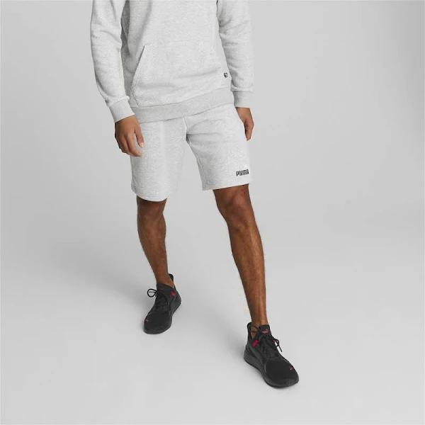 Essentials+ Two-Tone Men's Shorts in Light Gray Heather, Size Small, Cotton/Polyester by Puma