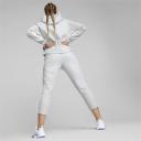 Evostripe Women's High-Waist Pants in Light Gray Heather, Size XL, Polyester/cotton by Puma