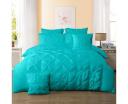 Fabric Fantastic Diamond Pintuck Quilt Cover Set -Double Queen/King/Super King Size-Teal - Double - AfterPay & zipPay Available