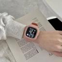 Farfi Electronic Watch Battery-operated Adjustable Comfortable Shockproof Wear-resistant Precise Time Square Dial Student Sports Digital Wristwatch...