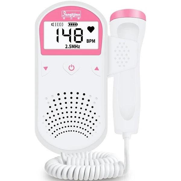 Fetal Doppler Baby Monitor Ultrasound Baby Heart Rate Monitor Home Pregnant Doppler LCD Display Sonar Doppler 2.5m No Radiation