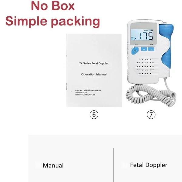 Fetal Doppler Upgraded Fetal Home Pregnancy Heart Rate Monitor Baby Fetal Heart Rate Detector LCD Display No Radiation