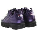 Fila Disruptor M Low Lace-Up Purple Smooth Leather Womens Trainers 1010747 71Q - Size UK 3