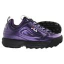 Fila Disruptor M Low Lace-Up Purple Smooth Leather Womens Trainers 1010747 71Q - Size UK 4.5