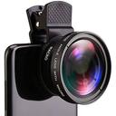 Fish Eye Phone Lens, 0.45x Phone With HD Camera Lens Macro Clip Lens Wide Lens Lens For Mobile Phon Black