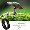 Fish Eye Phone Lens, 0.45x Phone With HD Camera Lens Macro Clip Lens Wide Lens Lens For Mobile Phon Black