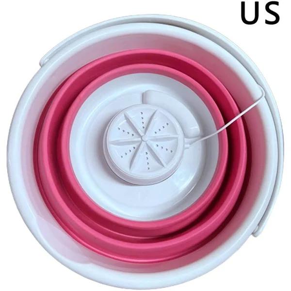 Folding Washing Machine Ultrasonic Turbo Mini Washing Machine Mini Dormitory Socks Panties Cleaning Tool Underwear Washer