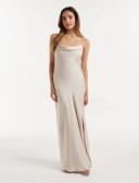 Forever New Women's Blair Petite Back Detail Maxi Dress in Champagne, Size 8 | Polyester