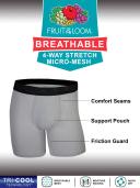 Fruit of The Loom Men's Breathable Lightweight Micro-Mesh Boxer Briefs, 3 Pack | Clothing | Delivery guaranteed | Best Price Guarantee
