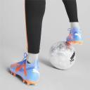 Future Match FG/AG Football Boots Women in Blue Glimmer/White/Ultra Orange, Size 10.5 by Puma